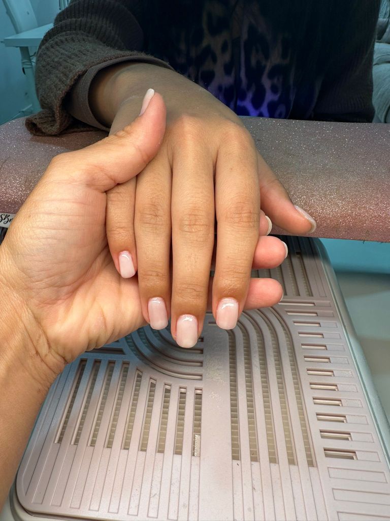 Unhas gel rosé